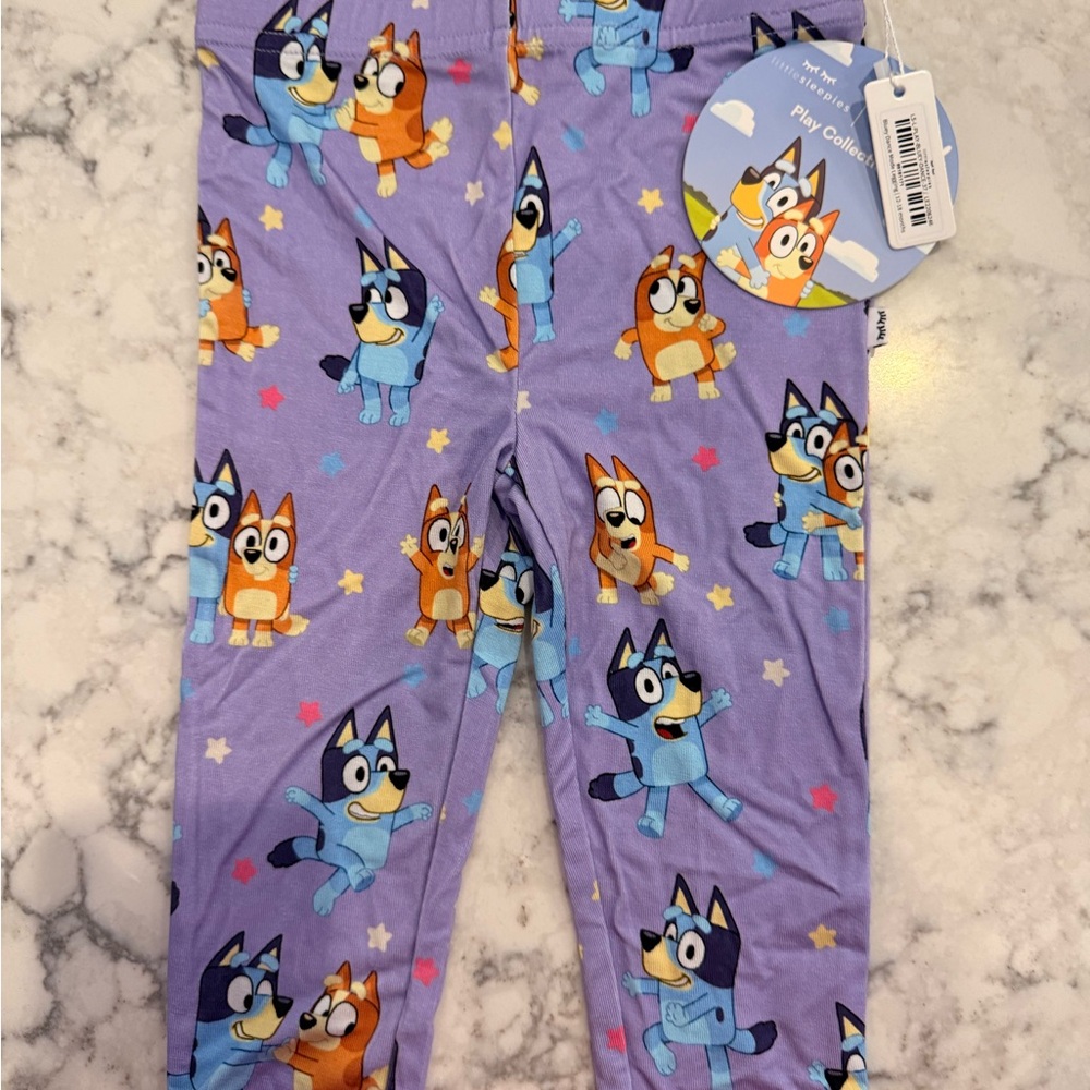 Little Sleepies- NWT- Bluey Dance Mode Leggings-Size 12-18 months